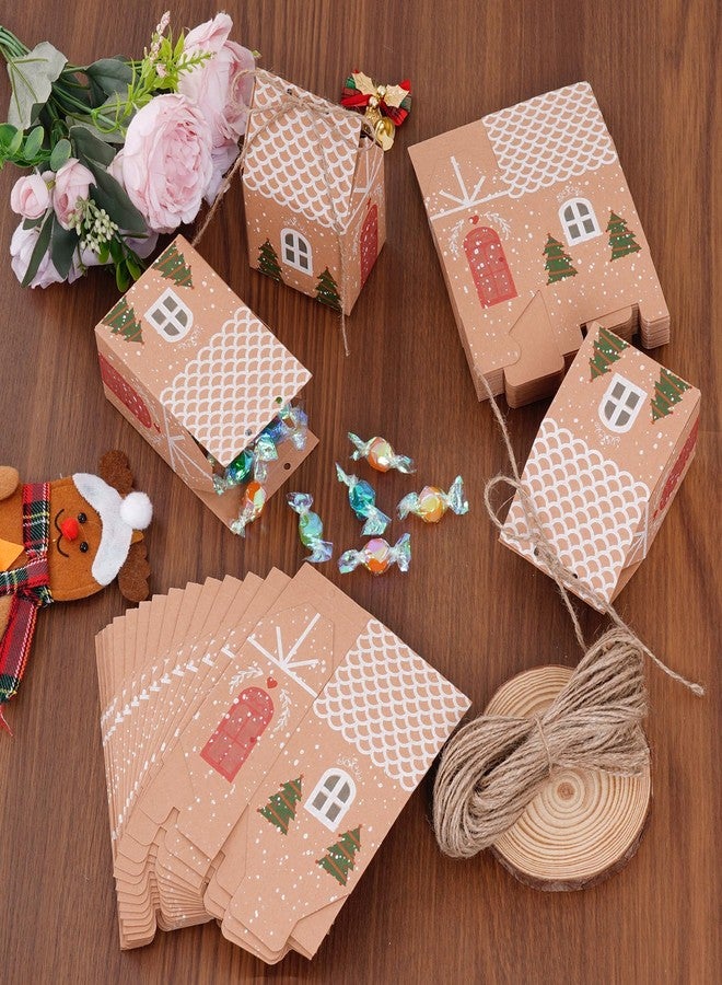 Marrywindix 50 Pcs Mini Christmas Party Favor Boxes DIY Cookie Gift Boxes School Classroom Party Favor Supply for Advent Calendar Gift Giving Holiday Party Packaging Containers - Image 5